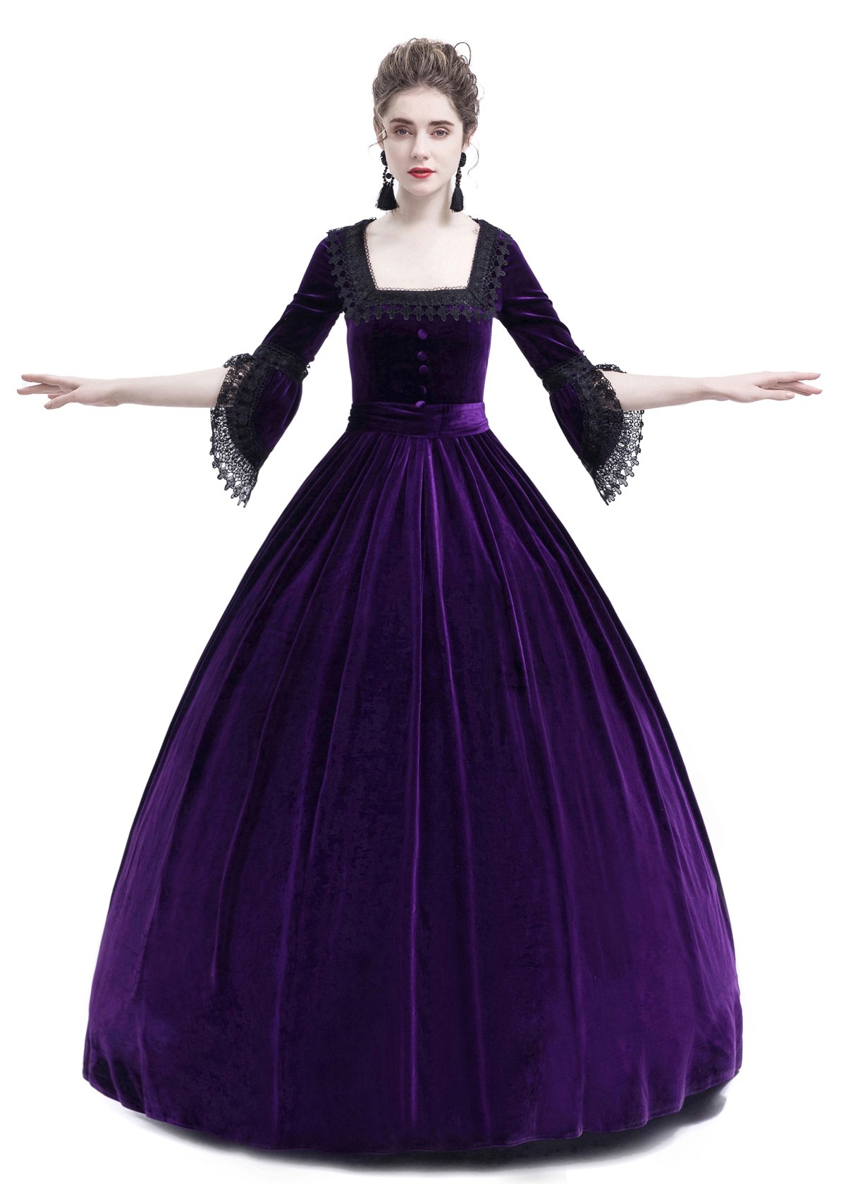strapless open back dress Gracie Dark Purple Velvet Mini Dress | Dresses main image 0
