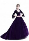 Purple Velvet Ball Gown Victorian Gown D3011