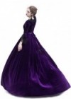 Purple Velvet Ball Gown Victorian Gown D3011