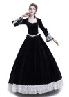 Black Velvet Civil War Theatrical Victorian Dress D3007