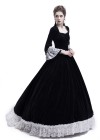 Black Velvet Civil War Theatrical Victorian Dress D3007