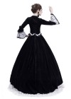 Black Velvet Civil War Theatrical Victorian Dress D3007