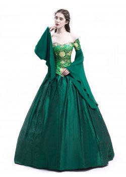 Green Fancy Theatrical Victorian Dress D3002