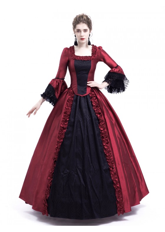 Red Ball Gown Theatrical Victorian Gown D3023