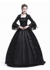 Black Flower Masquerade Gothic Victorian Dress D3021