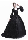 Black Flower Masquerade Gothic Victorian Dress D3021