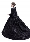 Black Flower Masquerade Gothic Victorian Dress D3021