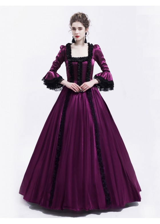 Purple Marie Antoinett Victorian Dress D3012