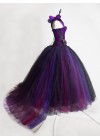 Romantic One-Shoulder Gothic Corset Prom Party Long Dress D1046