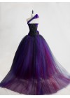 Romantic One-Shoulder Gothic Corset Prom Party Long Dress D1046