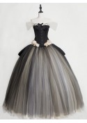Romantic Flower Vintage Gothic Victorian Corset Prom Party Long Dress D1047