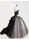 Romantic Flower Vintage Gothic Victorian Corset Prom Party Long Dress D1047