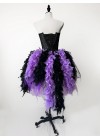 Gothic Feather Burlesque Corset Short Party Dress D1059
