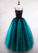 Black Teal Green Gothic Tulle Skirt D1S005 - D-RoseBlooming